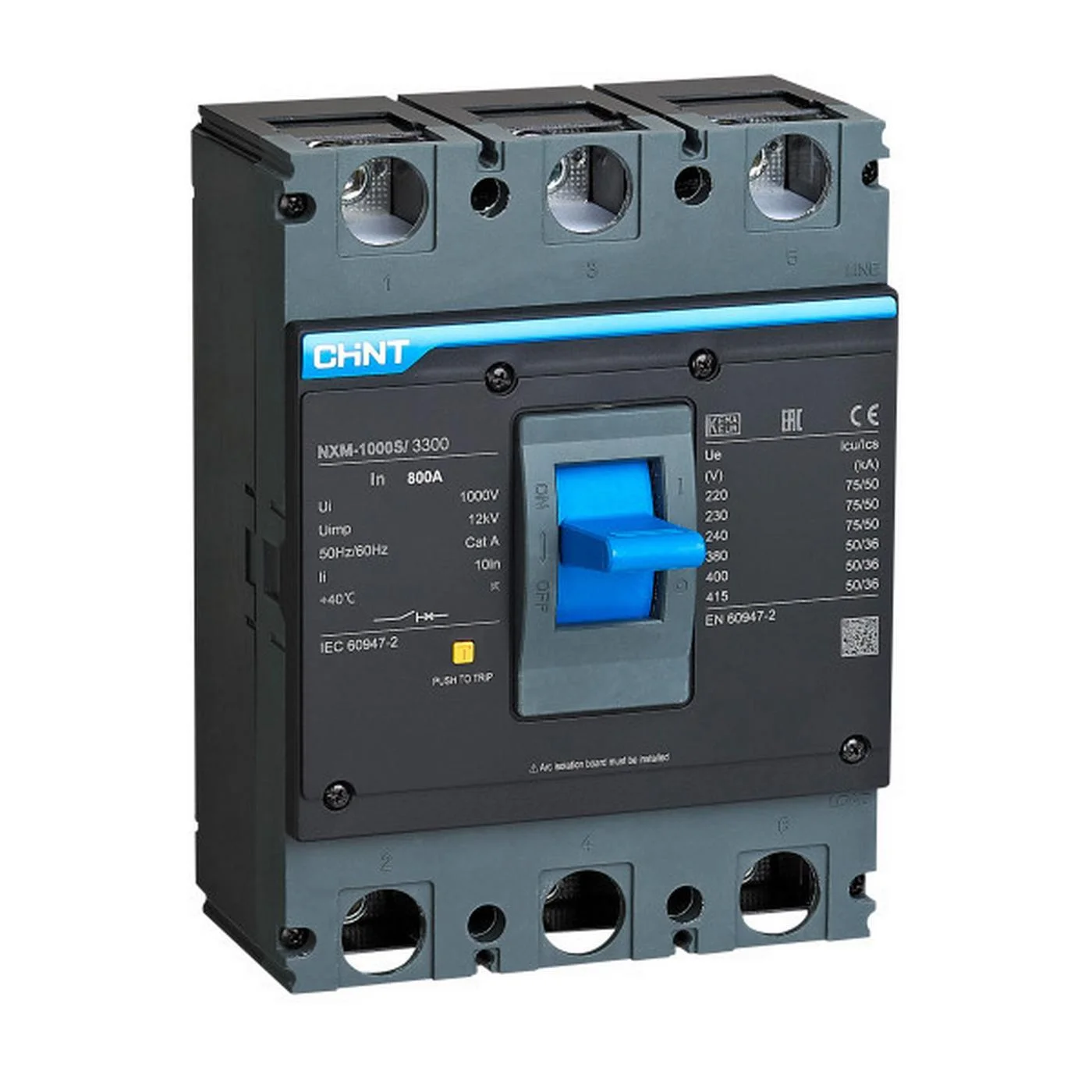 Автоматический выключатель Chint NXMS-1000S 800A 3P 50kA