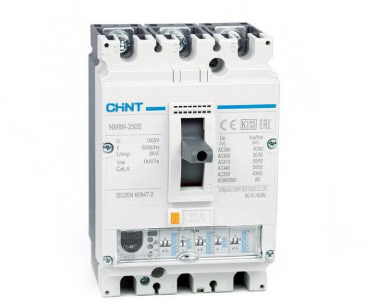 Автоматический выключатель в литом корпусе Chint NM8N-250S EN 32A 3P 50kA