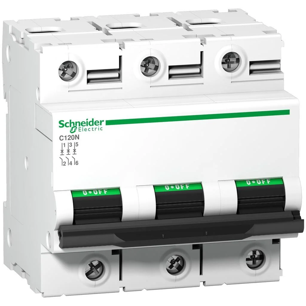 Автоматичний вимикач Schneider Electric C120N 3П D 80А 10кА