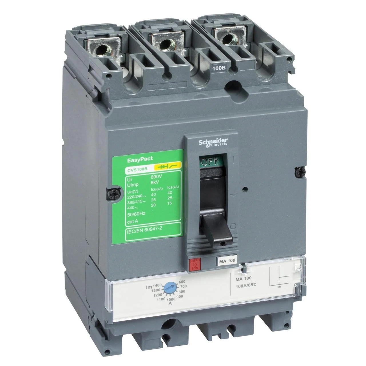 Автоматичний вимикач Schneider Electric CVS100B 3P 100А 25кА