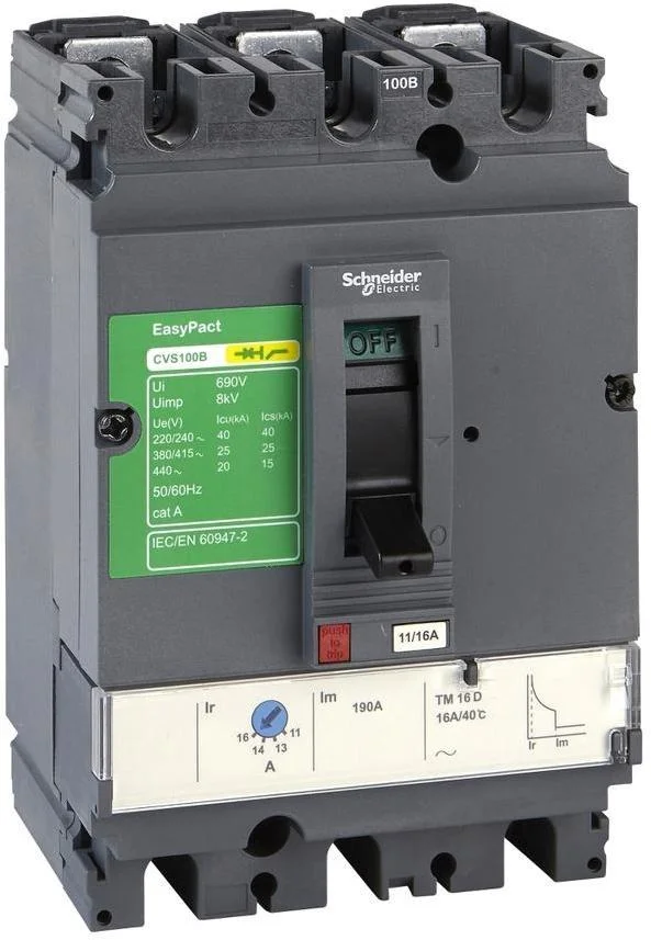 Автоматичний вимикач Schneider Electric CVS100B 3P 16А 25кА