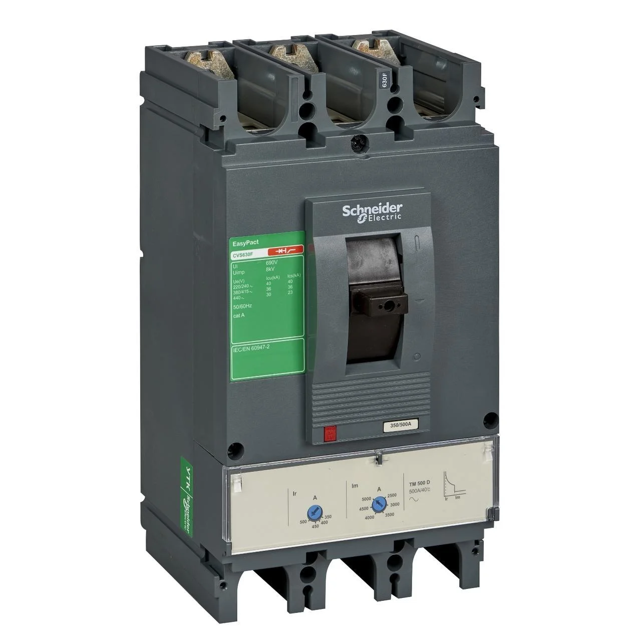 Автоматичний вимикач Schneider Electric CVS630F 3P 500А 36кА