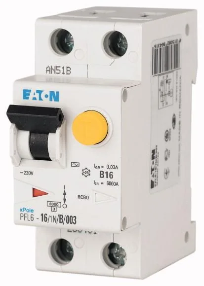 Дифавтомат Eaton PFL6-C40 1+N 30мА тип AC 286471