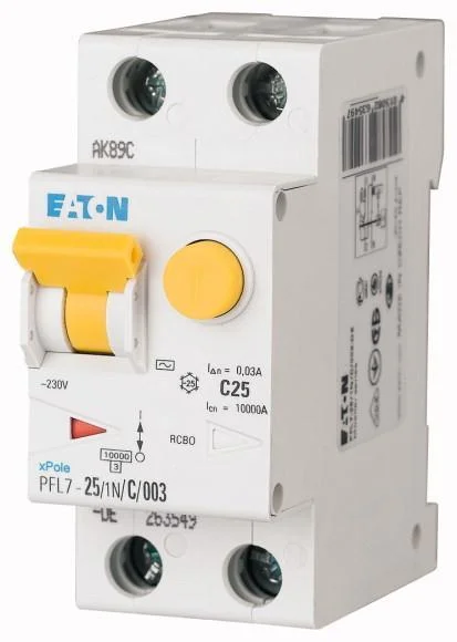 Дифавтомат Eaton PFL7-C25 1+N 300мА тип AC 165662