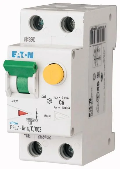 Дифавтомат Eaton PFL7-C6 1+N 300мА тип AC 165711