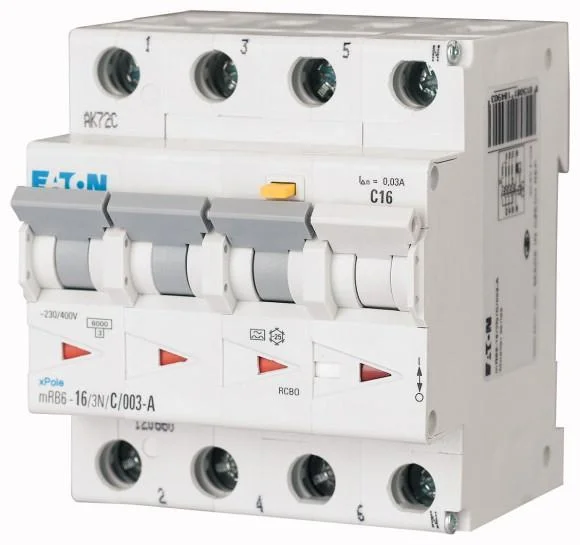 Дифавтомат Eaton MRB6-C13 3+N 100мА тип A 120663