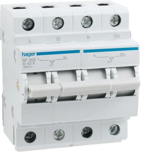 Переключатель нагрузки Hager SF263 2P 63А 1-0-2