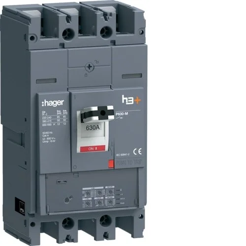 Автоматический выключатель Hager HMW630JR 3P 630А 50кА P630 LSI
