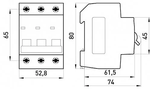 Автоматичний вимикач e.mcb.pro.60.3.C 25 новий, 3P 25 А характеристика C, E.NEXT
