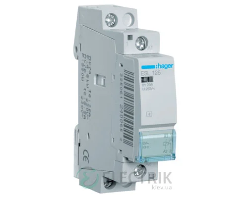 Модульний контактор ESL125 25А 12В AC 1НО, Hager