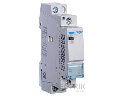 Модульний контактор ESD125 25А 24В AC 1НО, Hager