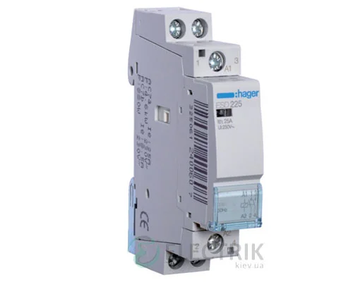 Модульний контактор ESD225 25А 24В AC 2НО, Hager