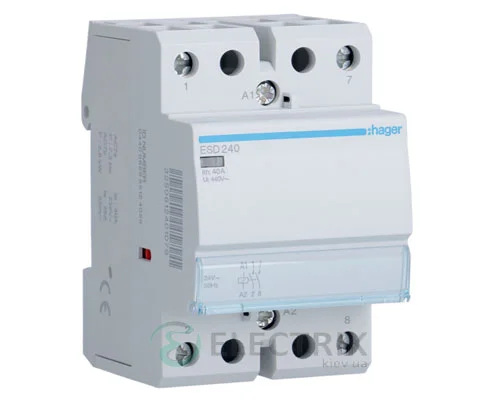 Модульний контактор ESD240 40А 24В AC 2НО, Hager