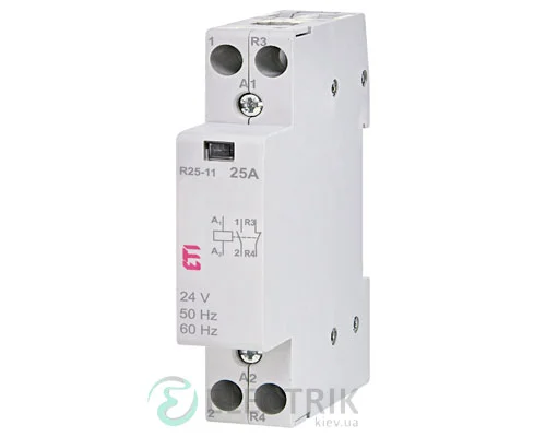 Модульний контактор R 25-11 25A 24V AC 1NO+1NC, ETI (Словенія) 2463503