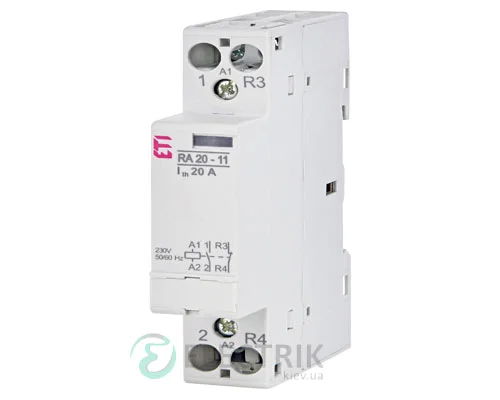 Модульний контактор RA 20-11 20A 230V AC 1NO+1NC, ETI (Словенія) 2464097