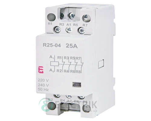 Модульний контактор R 25-04 25A 230V AC 4NC, ETI (Словенія) 2462350