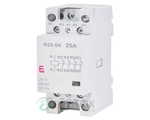 Модульний контактор R 25-04 25A 24V AC 4NC, ETI (Словенія) 2462351