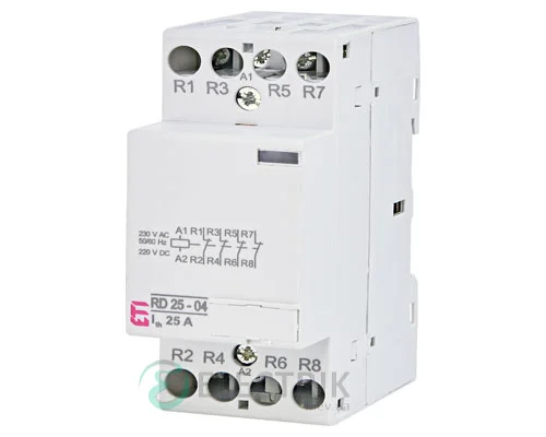 Модульний контактор RD 25-04 25A 230V AC/DC 4NC, ETI (Словенія) 2464016