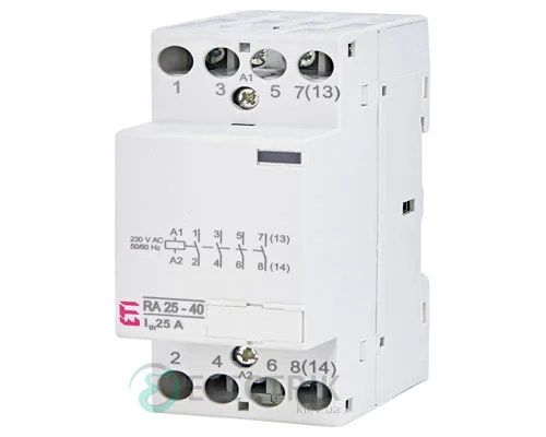 Модульний контактор RA 25-40 25A 230V AC 4NO, ETI (Словенія) 2464094