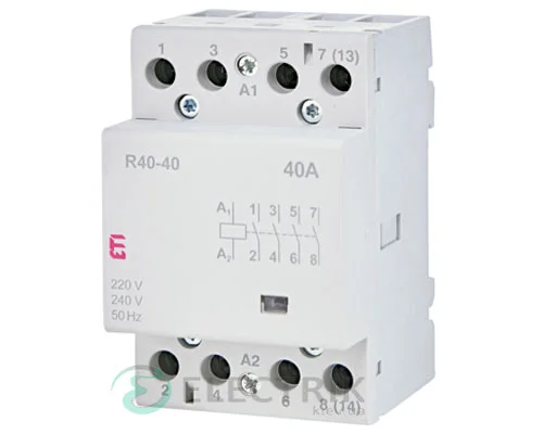 Модульний контактор R 40-40 40A 230V AC 4NO, ETI (Словенія) 2463410