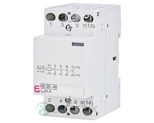 Модульний контактор RD 25-40 25A 24V AC/DC 4NO, ETI (Словенія) 2464011