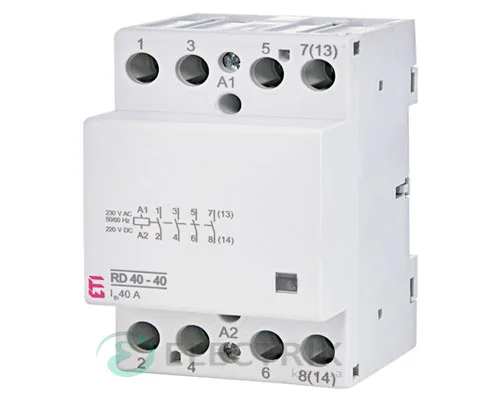 Модульний контактор RD 40-40 40A 230V AC/DC 4NO, ETI (Словенія) 2464018