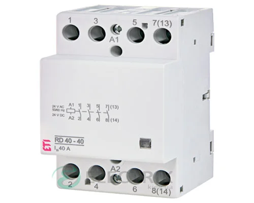 Модульний контактор RD 40-40 40A 24V AC/DC 4NO, ETI (Словенія) 2464019