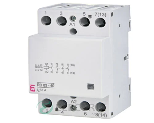 Модульний контактор RD 63-40 63A 24V AC/DC 4NO, ETI (Словенія) 2464027