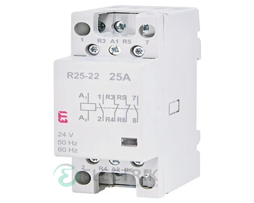 Контактор модульный R 25-22 25A 24V AC 2NO+2NC, ETI (Словения) 2462341