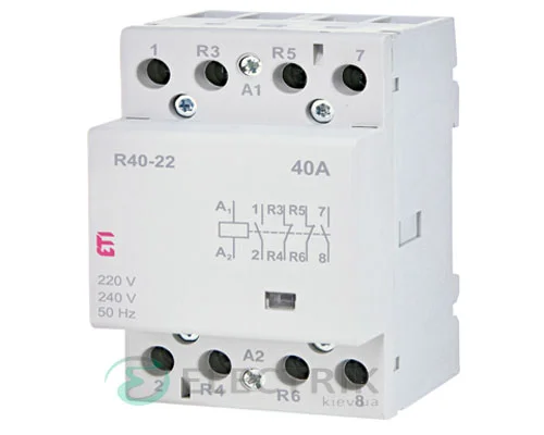 Контактор модульный R 40-22 40A 230V AC 2NO+2NC, ETI (Словения) 2463430