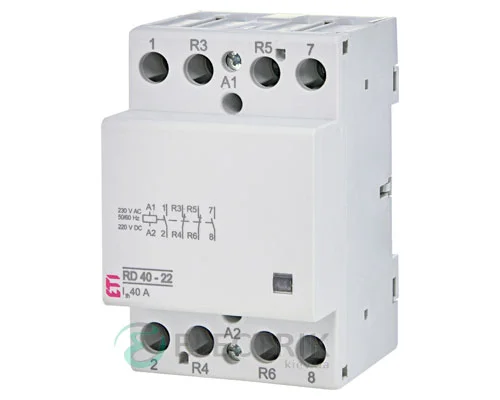 Модульний контактор RD 40-22 40A 230V AC/DC 2NO+2NC, ETI (Словенія) 2464022