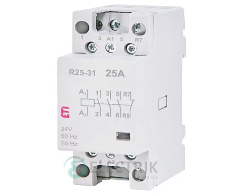 Модульний контактор R 25-31 25A 24V AC 3NO+1NC, ETI (Словенія) 2462321