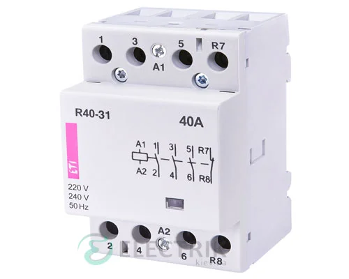 Модульний контактор R 40-31 40A 230V AC 3NO+1NC, ETI (Словенія) 2463420