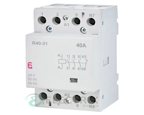 Модульний контактор R 40-31 40A 24V AC 3NO+1NC, ETI (Словенія) 2463421