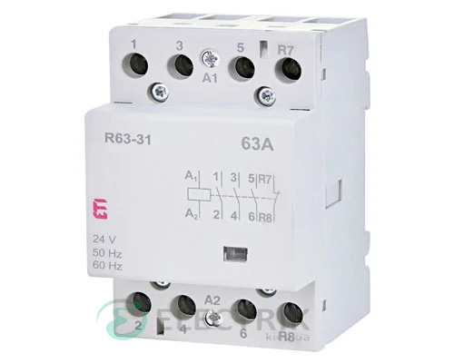 Модульний контактор R 63-31 63A 24V AC 3NO+1NC, ETI (Словенія) 2463461