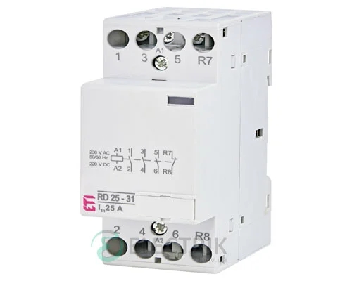 Модульний контактор RD 25-31 25A 230V AC/DC 3NO+1NC, ETI (Словенія) 2464012