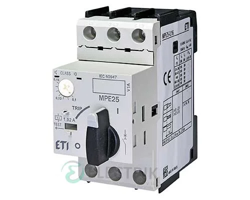 Автоматичний вимикач захисту двигуна MPE25-0,16 4648001 ETI