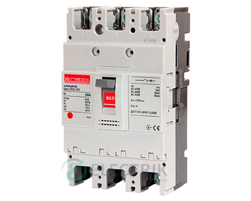 Магістральний автоматичний вимикач e.industrial.ukm.250S.250, 3P 250А 30кА, E.NEXT