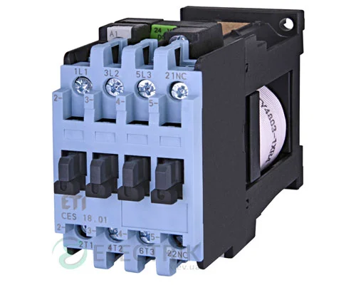 Контактор CES 18.01 24V/DC 18A 7,5kW AC3, ETI