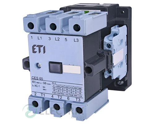 Контактор CES 65.22 24V/AC 65A 30kW AC3, ETI