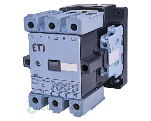 Контактор CES 75.22 24V/AC 75A 37kW AC3, ETI