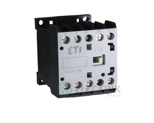 Мініатюрний контактор CEC 07.10 400V/AC 7A 3kW AC3 4р (4НО), ETI