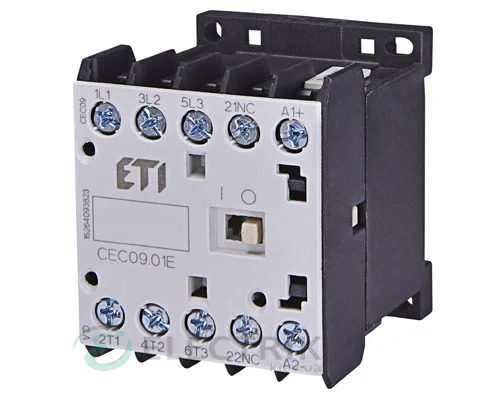 Мініатюрний контактор CEC 09.01 230V/AC 9A 4kW AC3, ETI