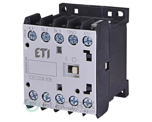 Мініатюрний контактор CEC 09.10 230V/AC 9A 4kW AC3, ETI