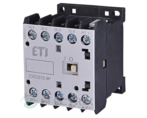 Мініатюрний контактор CEC 12.4Р 24V/DC 12A 5,5kW AC3 4р (2НО+2НЗ), ETI
