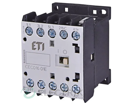 Мініатюрний контактор CEC 16.01 24V/DC 16A 7,5kW AC3, ETI