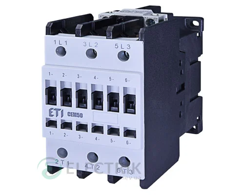Контактор CEM 50.11 24V/DC 50A 22kW AC3, ETI