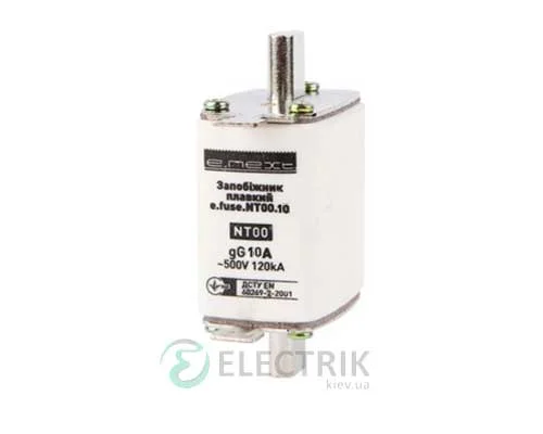 Запобіжник плавкий e.fuse.NT00.10, габарит 00, 10А, E.NEXT