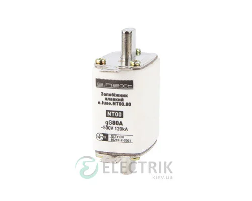 Запобіжник плавкий e.fuse.NT00.80, габарит 00, 80А, E.NEXT