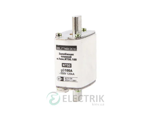 Запобіжник плавкий e.fuse.NT00.100, габарит 00, 100А, E.NEXT